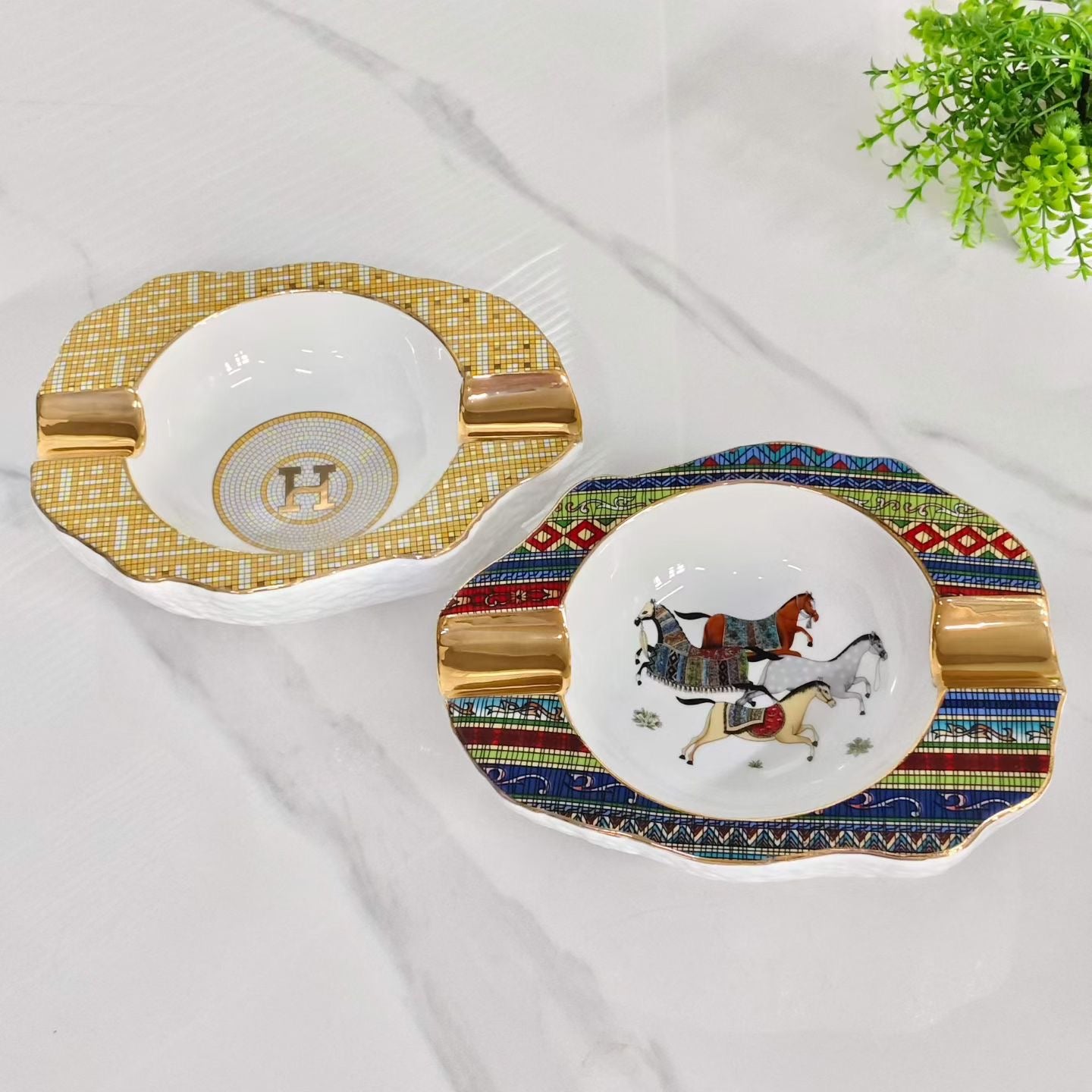 HERMES PORCELAIN ASHTRAY