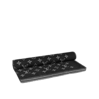 CUSTOM LV BLACK THROW BLANKET