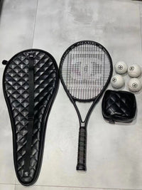 CHANEL BLACK TENNIS RACKET SET