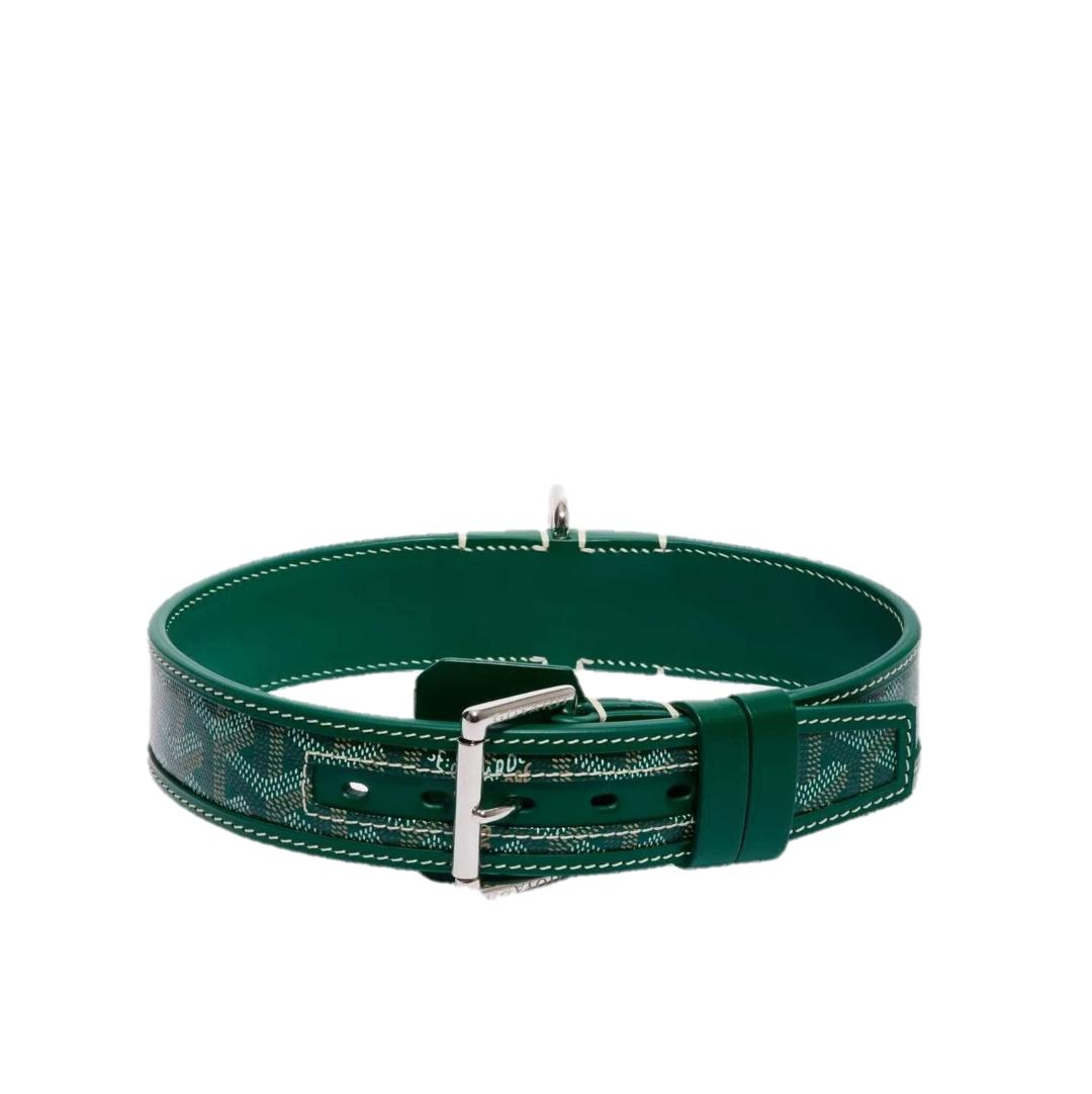 GOYARD DOG COLLAR AND LEASH