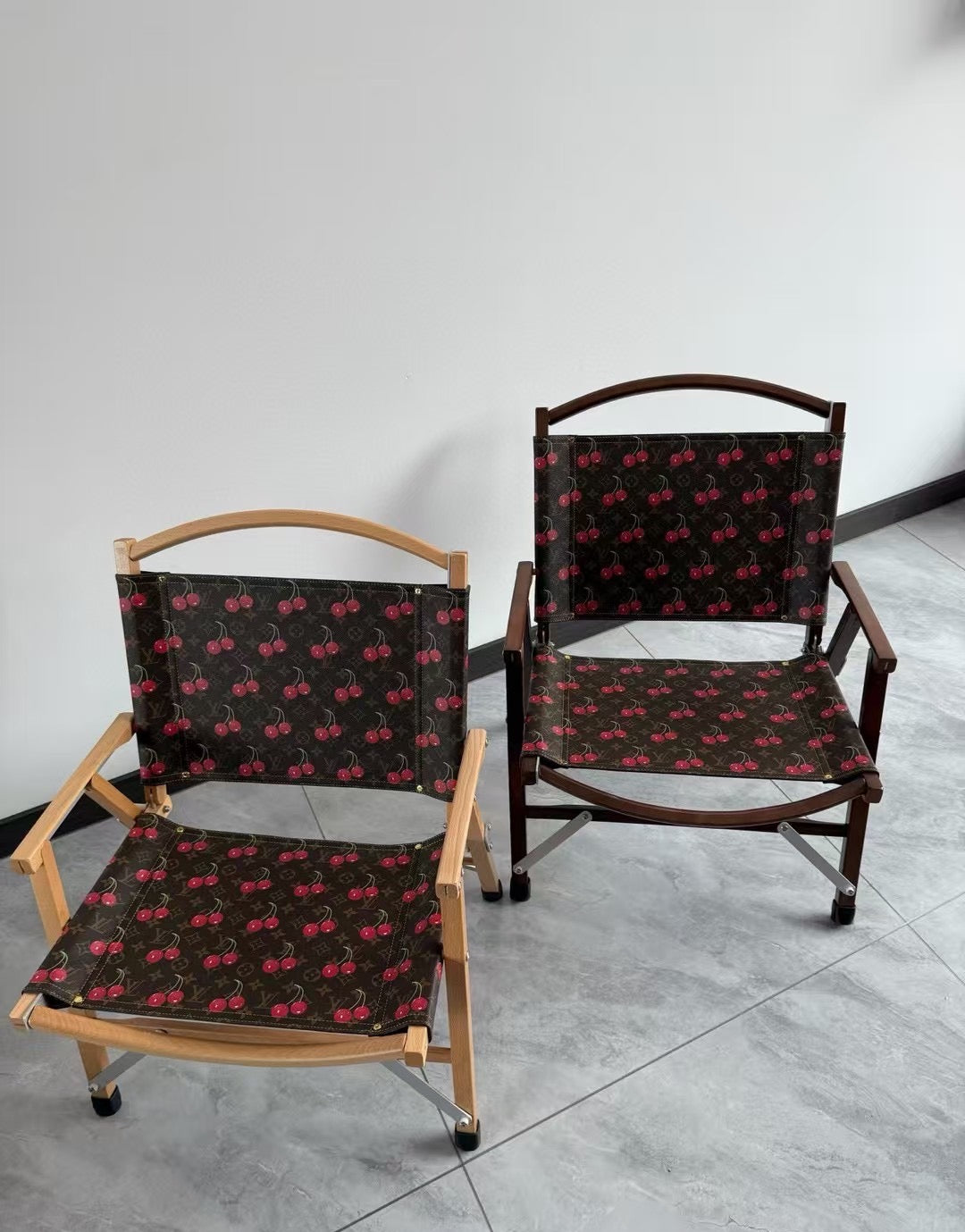 CUSTOM LV FOLDING CHAIR (CHERRY)