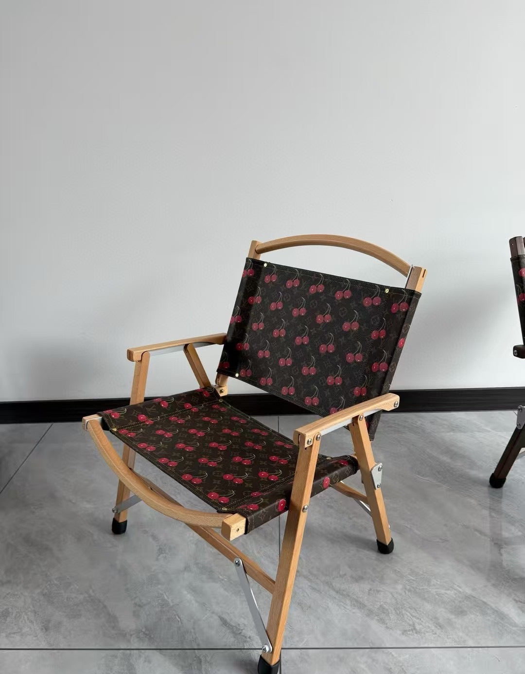 CUSTOM LV FOLDING CHAIR (CHERRY)