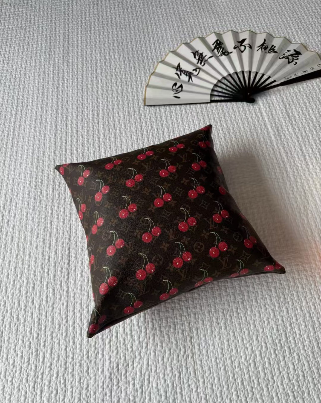 LV CHERRY PILLOW (BROWN)