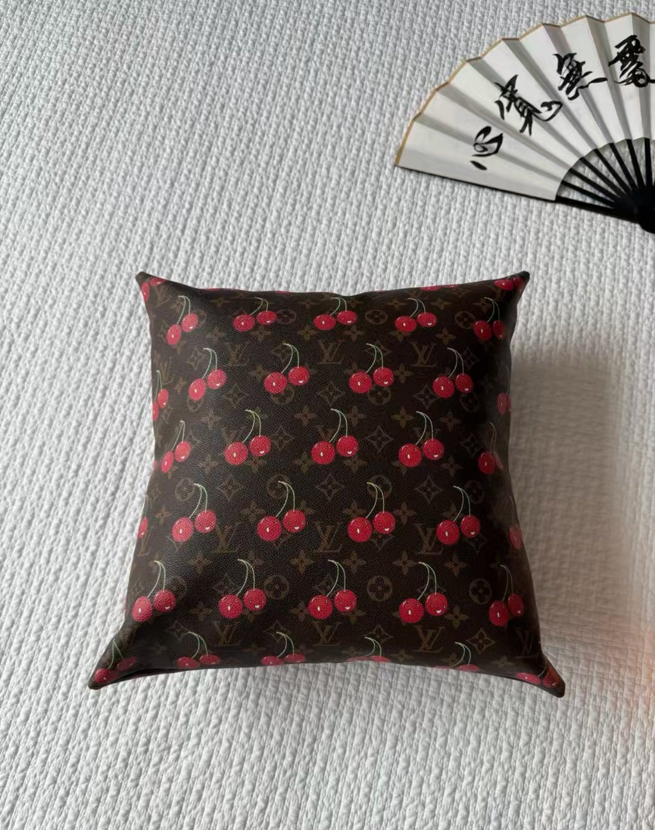 LV CHERRY PILLOW (BROWN)