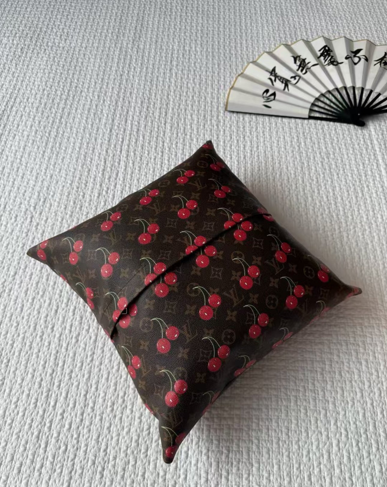LV CHERRY PILLOW (BROWN)