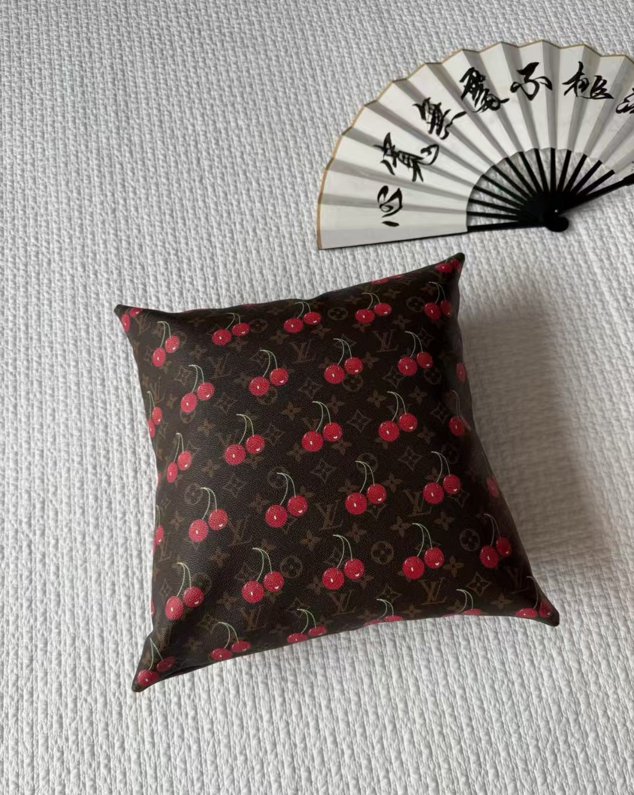 LV CHERRY PILLOW (BROWN)