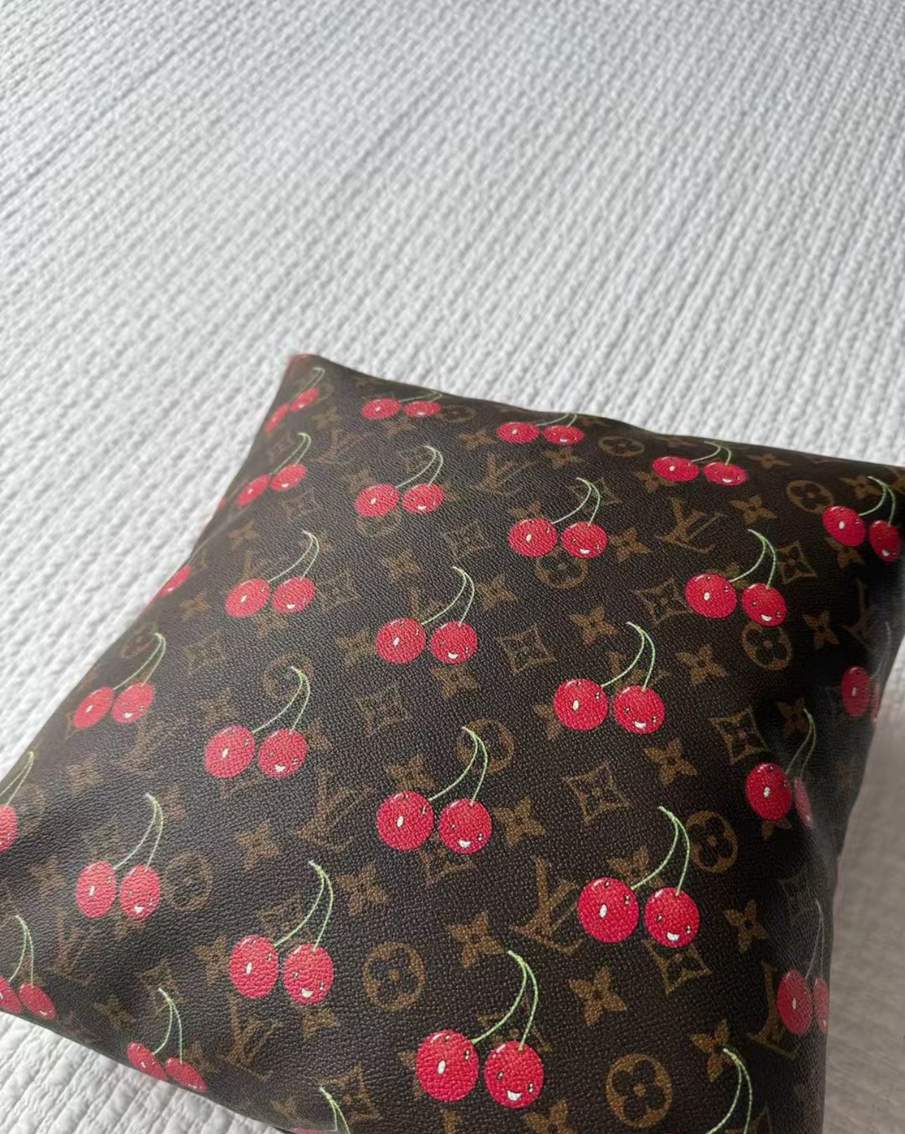 LV CHERRY PILLOW (BROWN)