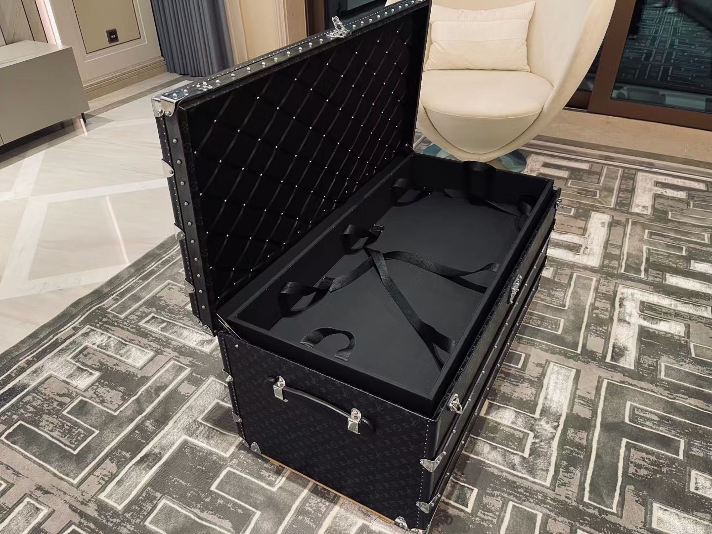 CUSTOM LV BLACK TRUNK