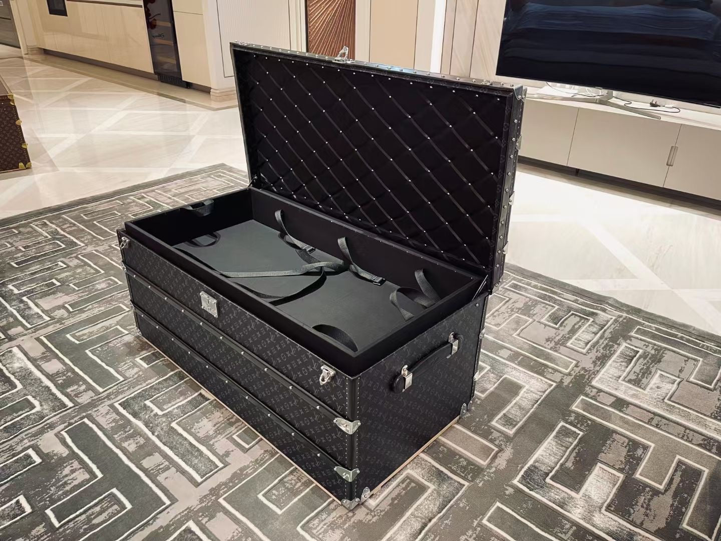CUSTOM LV BLACK TRUNK