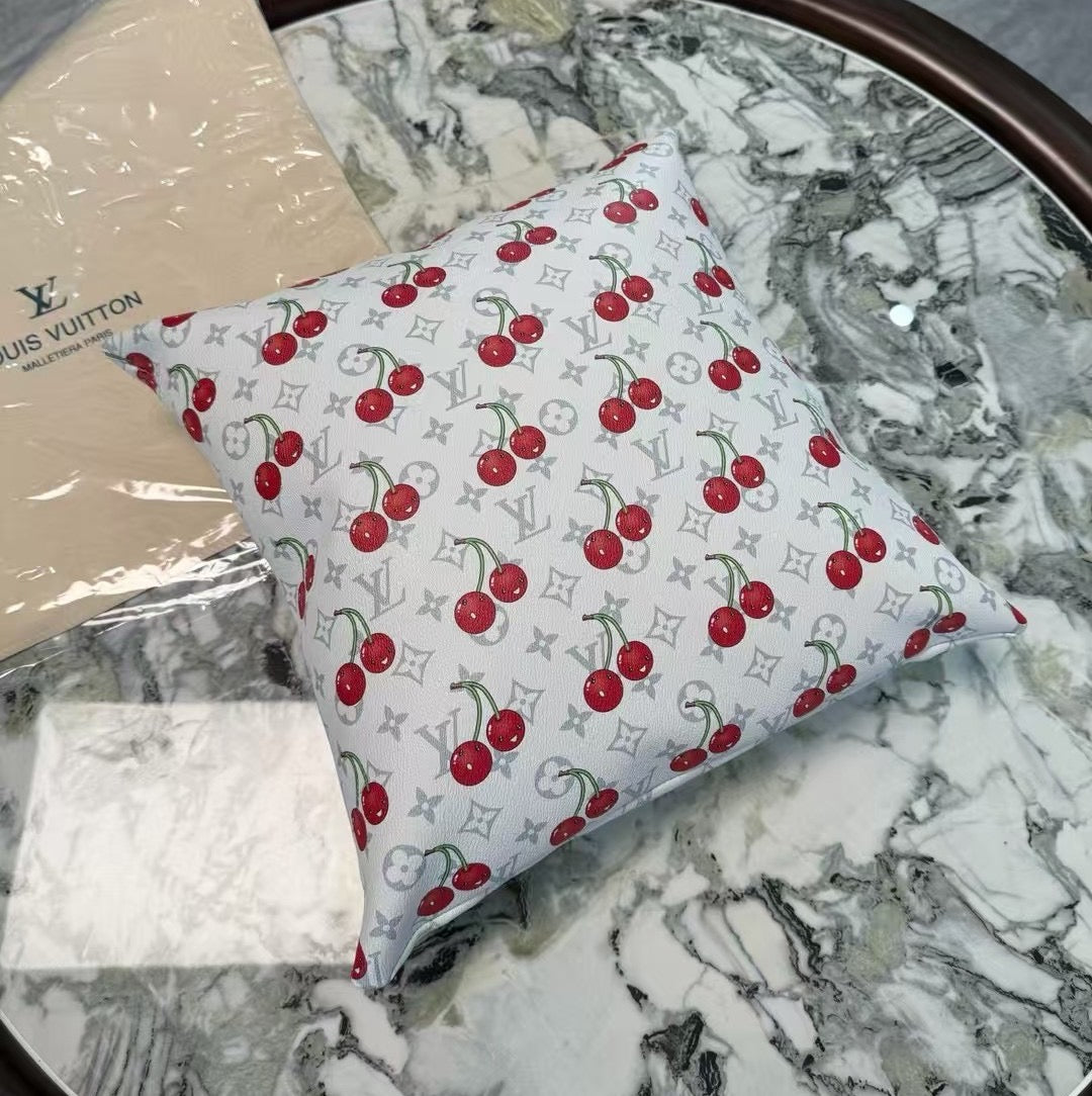 LV CHERRY PILLOW (WHITE)