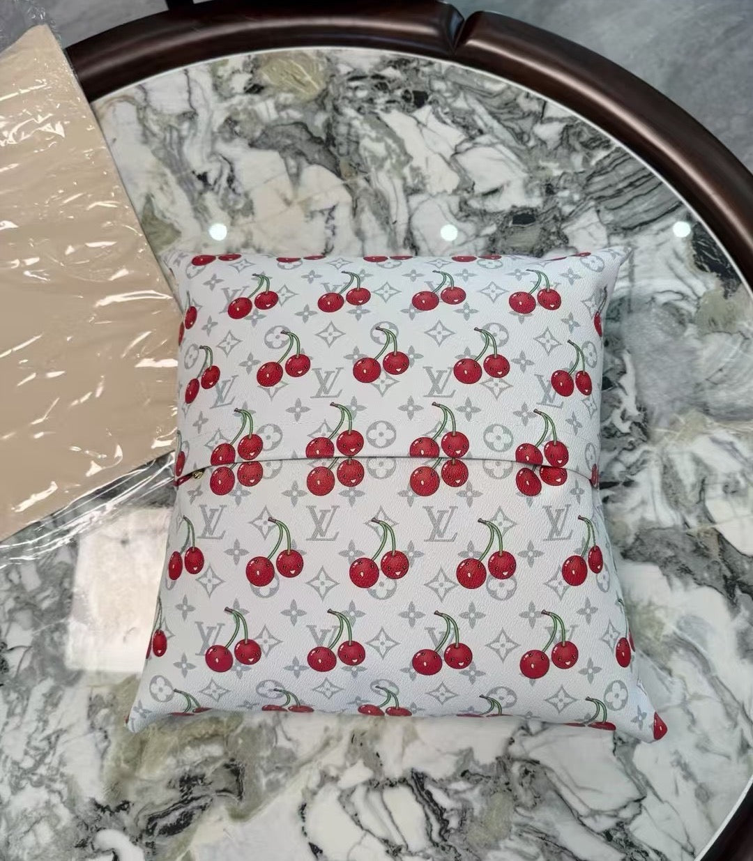LV CHERRY PILLOW (WHITE)