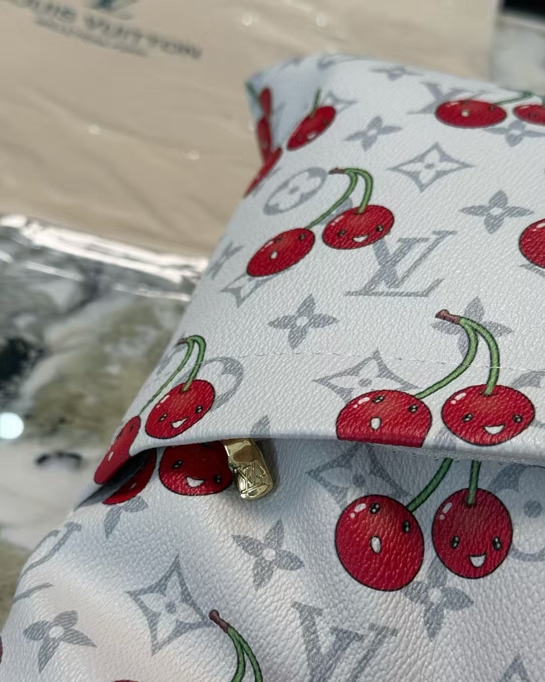 LV CHERRY PILLOW (WHITE)