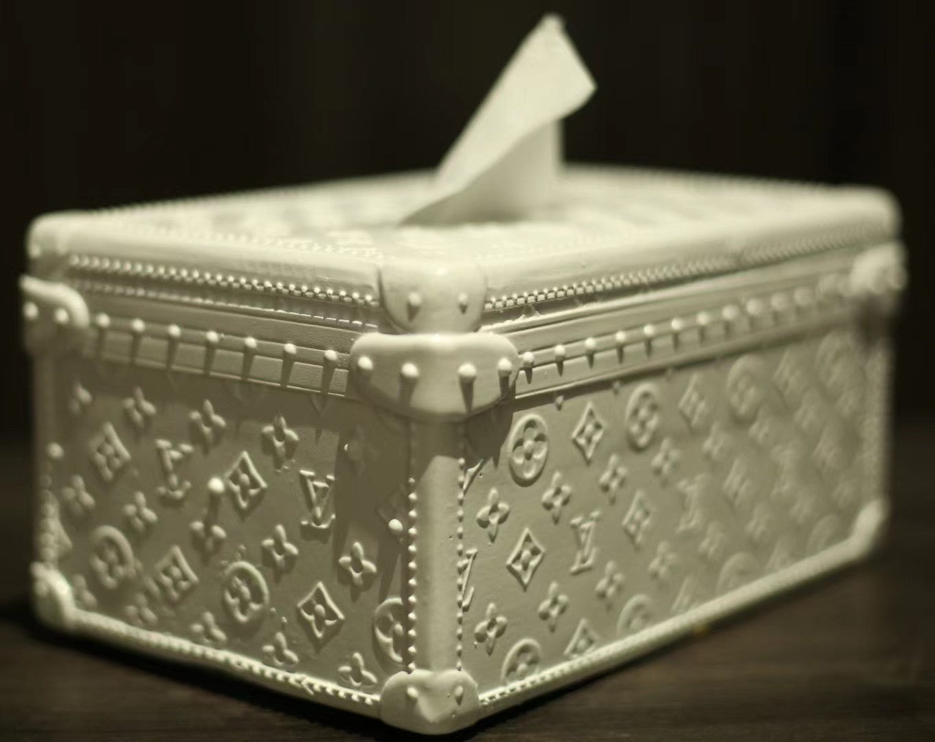 CUSTOM LV TISSUE BOX COVER