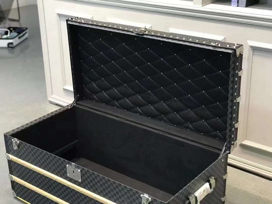 CUSTOM LV BLACK CHECKERED TRUNK