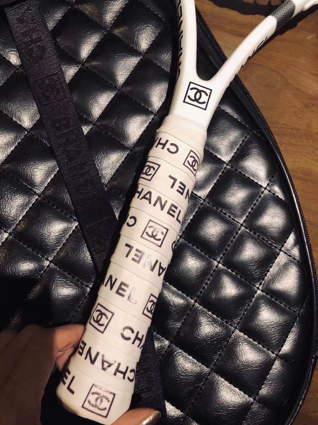 CHANEL WHITE TENNIS RACKET SET