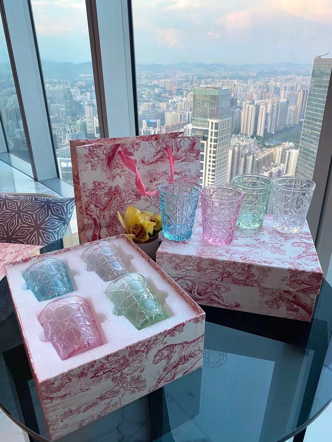CHRISTIAN COLOUR CRYSTAL CUP SET