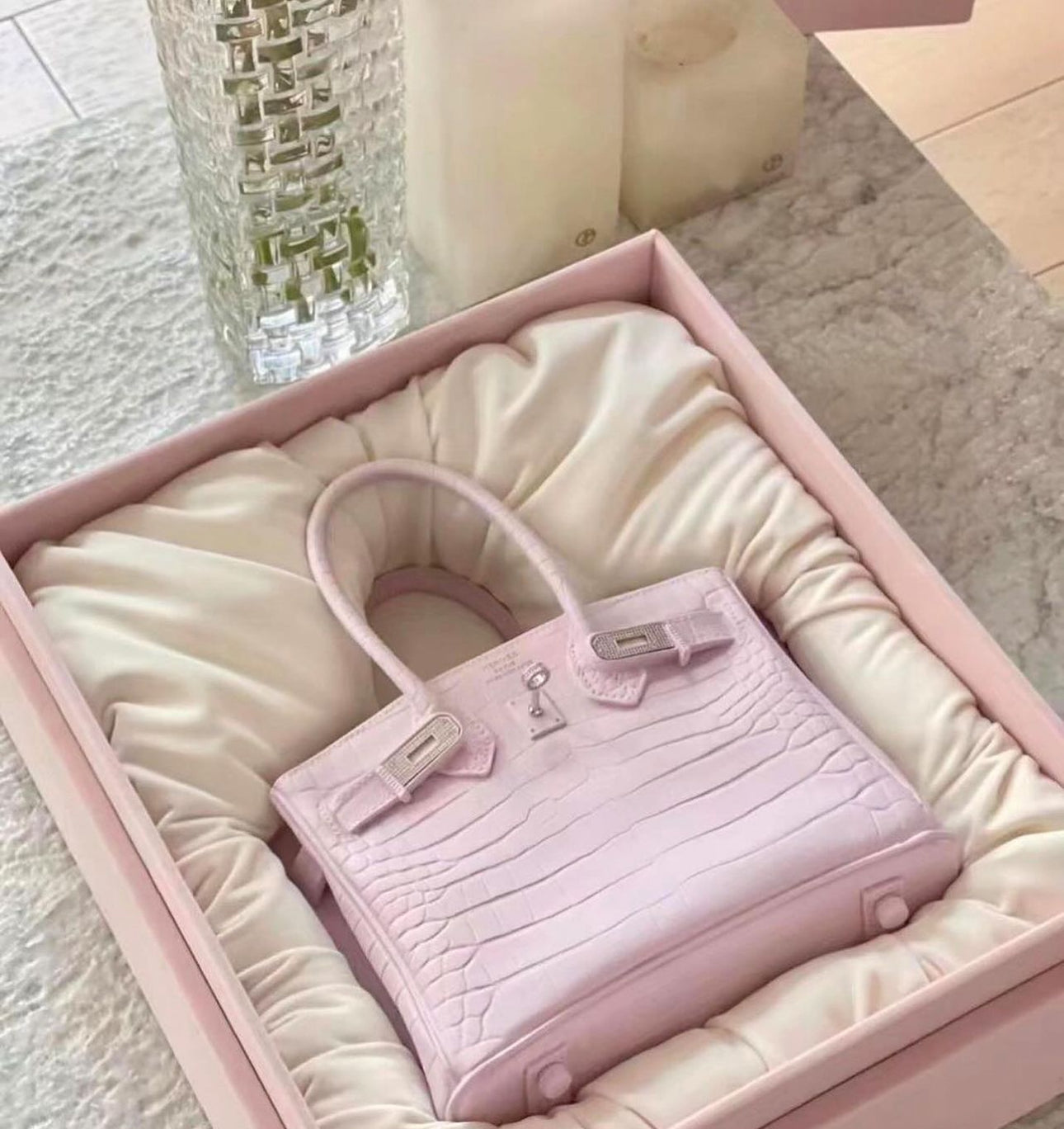 CUSTOM BIRKIN BAG FLOWER VASE