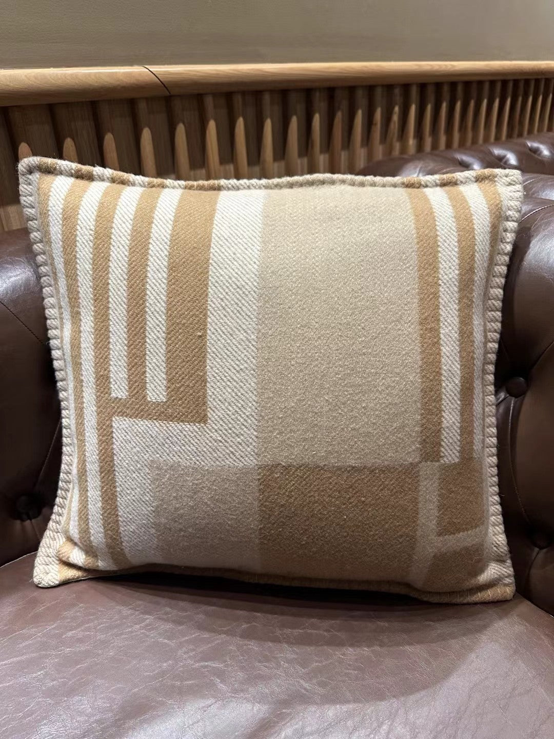 HERMES WOOL ITHAQUE THROW PILLOW