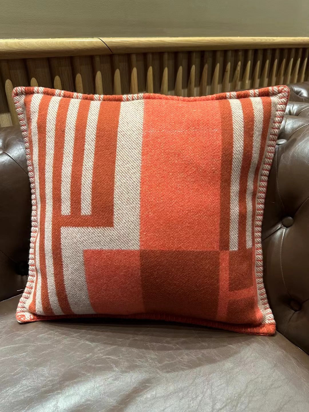 HERMES WOOL ITHAQUE THROW PILLOW