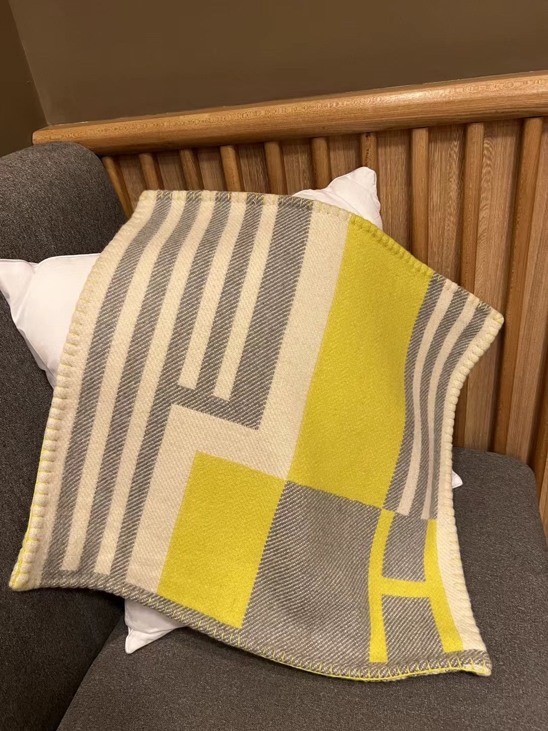 HERMES WOOL ITHAQUE THROW PILLOW