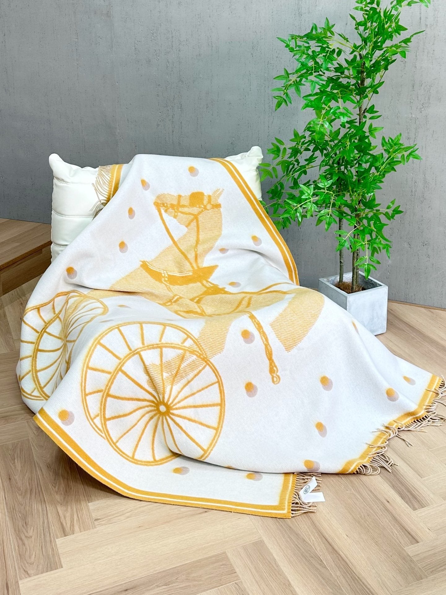 HERMES WOOL CABRIOLET THROW BLANKET