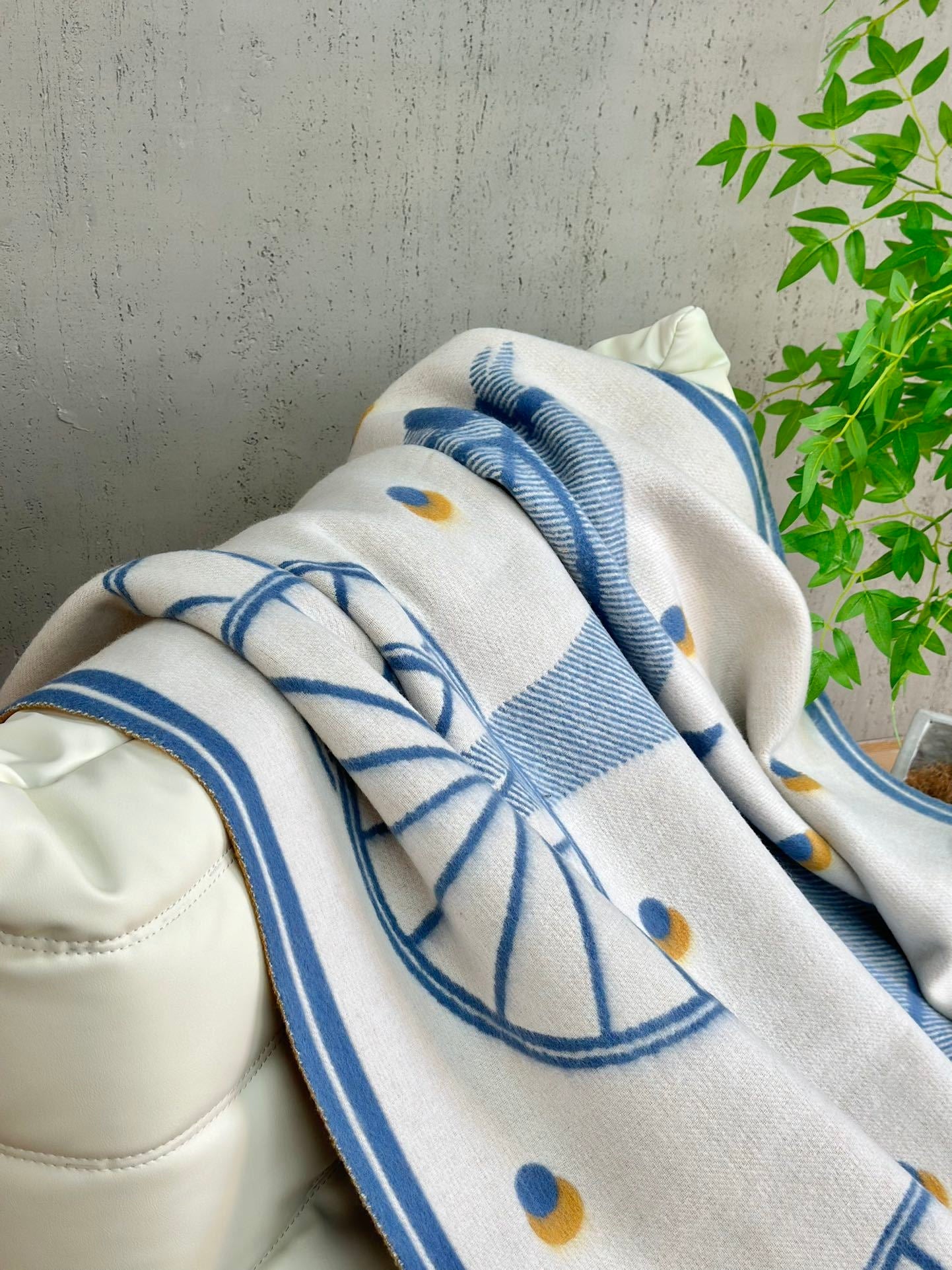 HERMES WOOL CABRIOLET THROW BLANKET