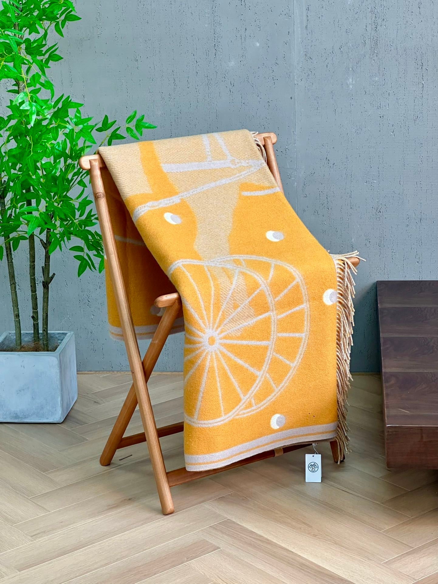 HERMES WOOL CABRIOLET THROW BLANKET