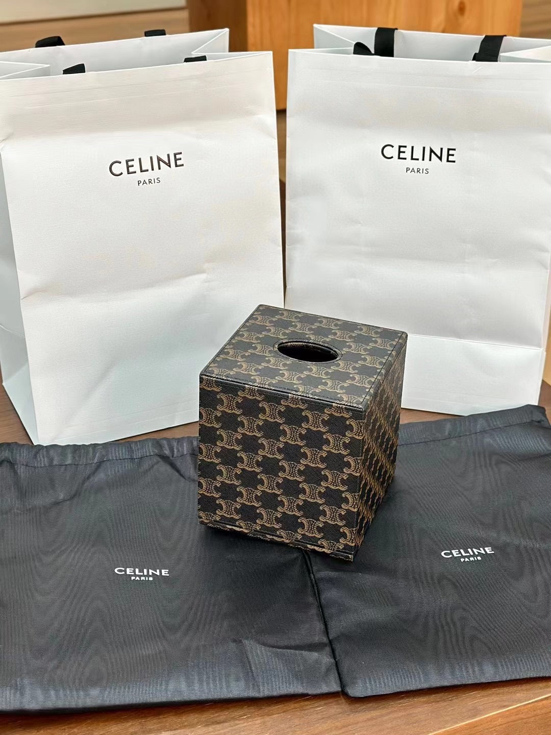 CELINE SQUARE TISSUE BOX