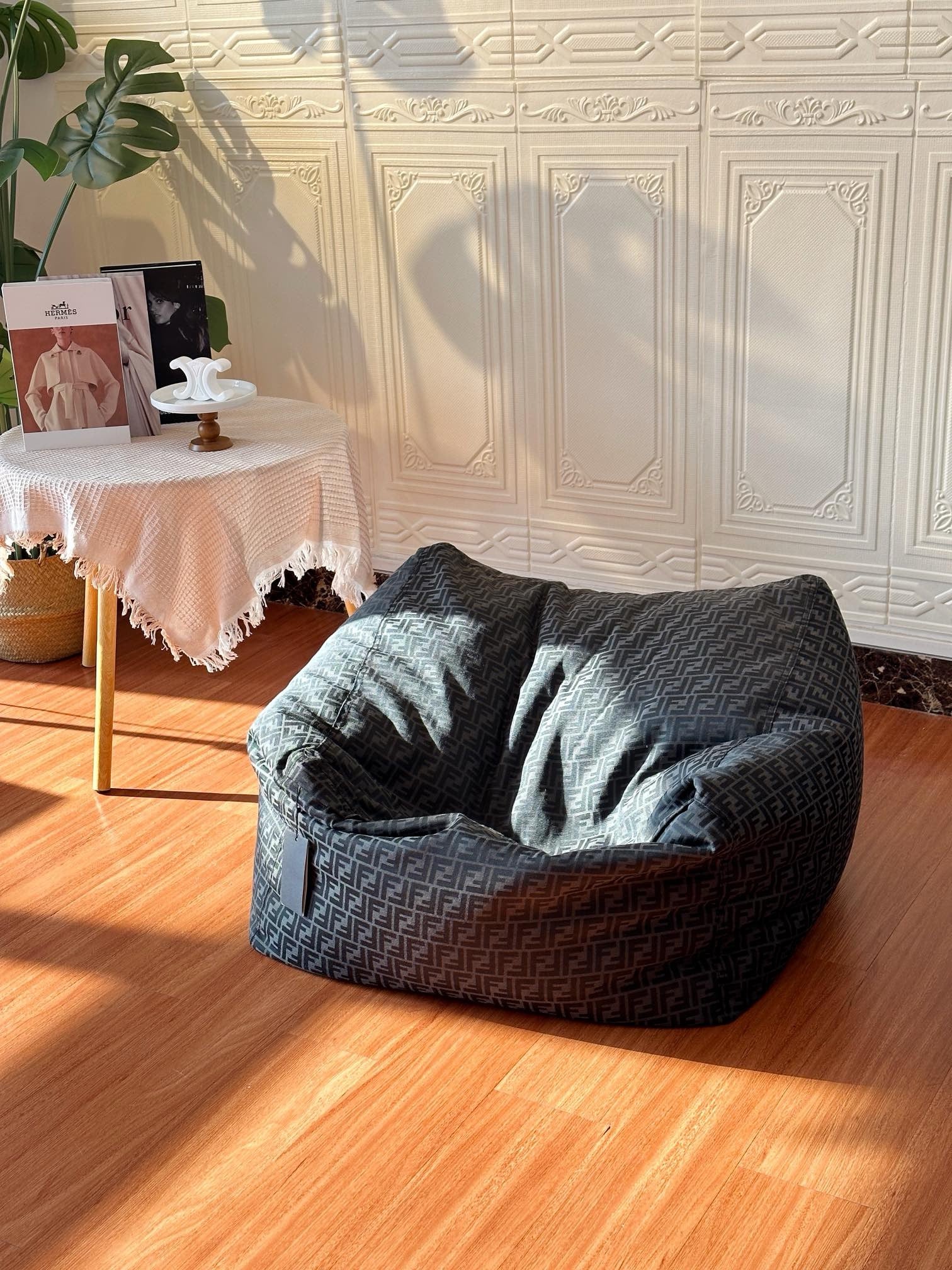 FENDI BLACK BEAN BAG