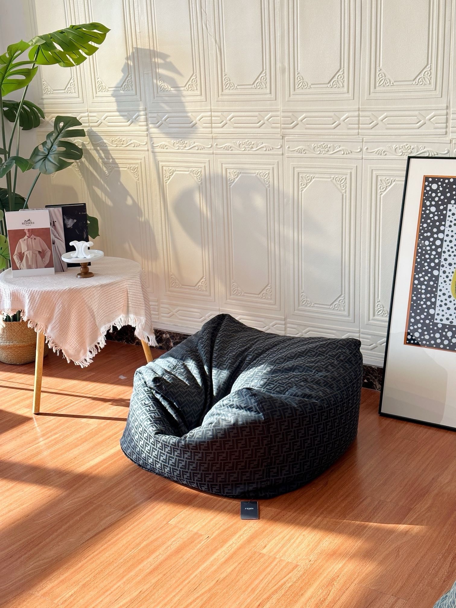 FENDI BLACK BEAN BAG