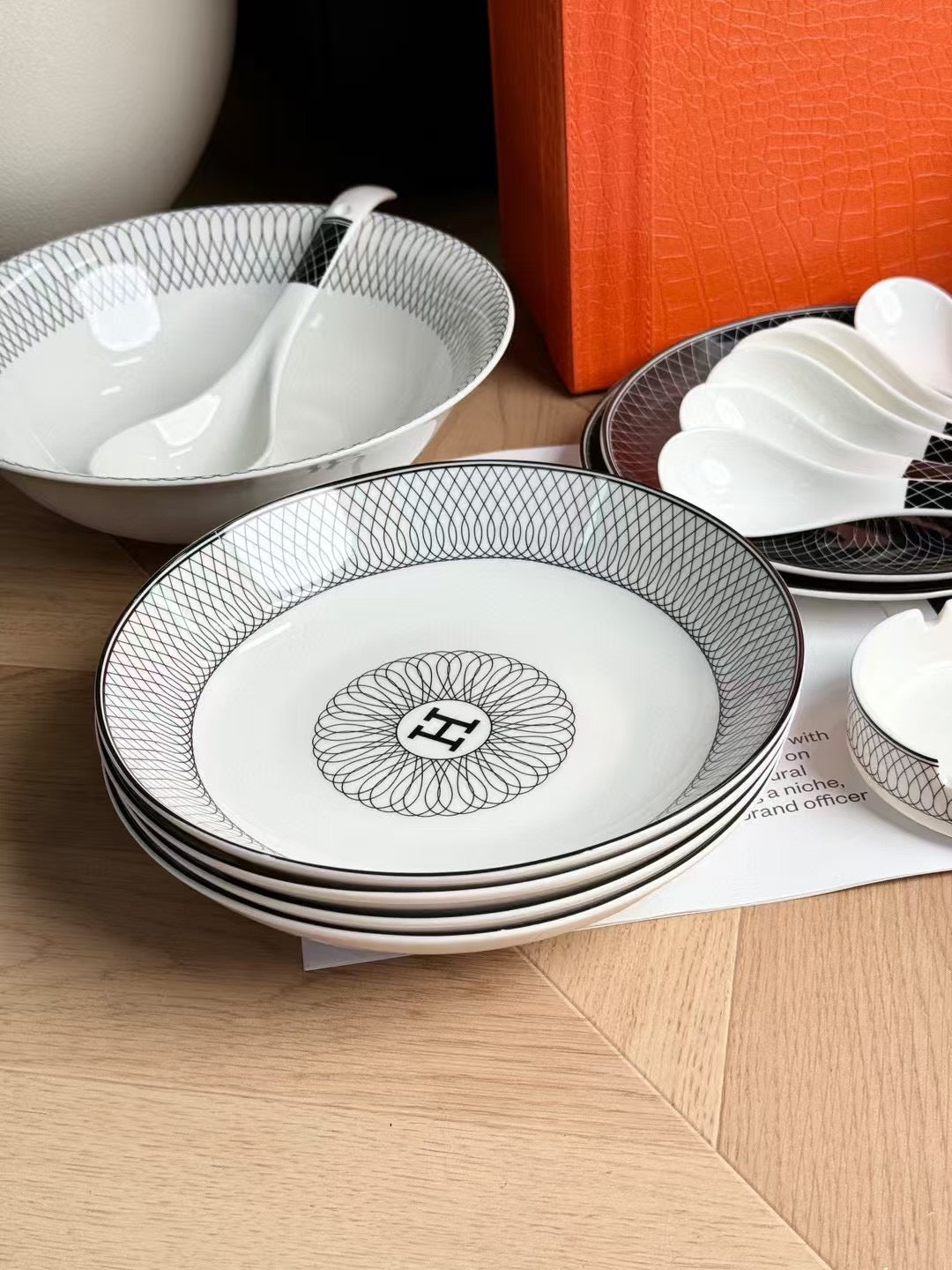 CUSTOM HERMES DINING TABLEWARE SET