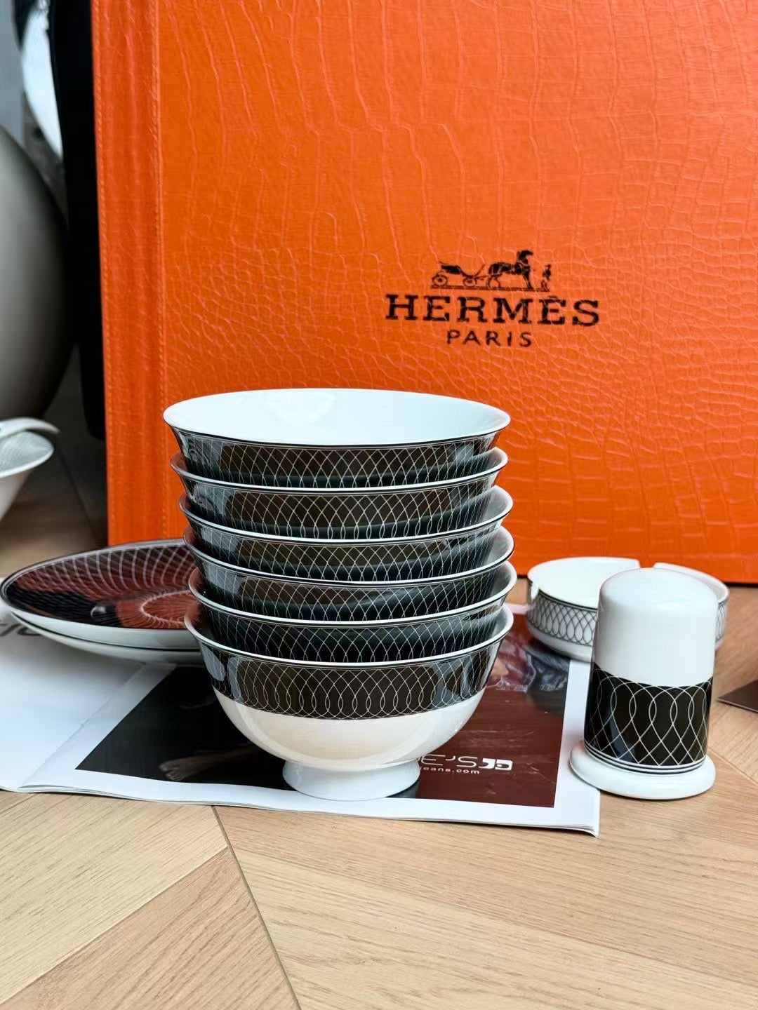 CUSTOM HERMES DINING TABLEWARE SET