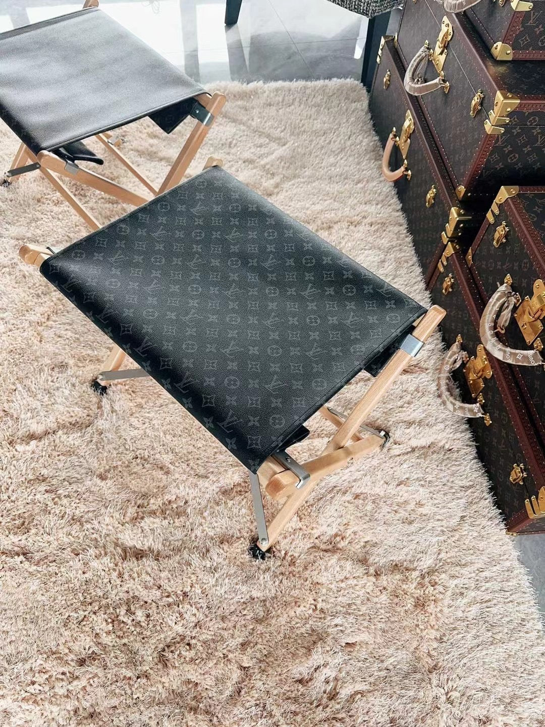 CUSTOM LV FOLDING STOOL