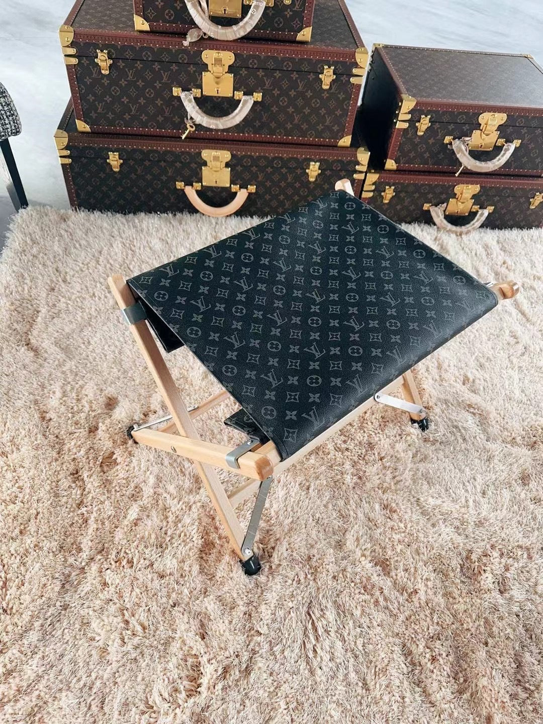 CUSTOM LV FOLDING STOOL