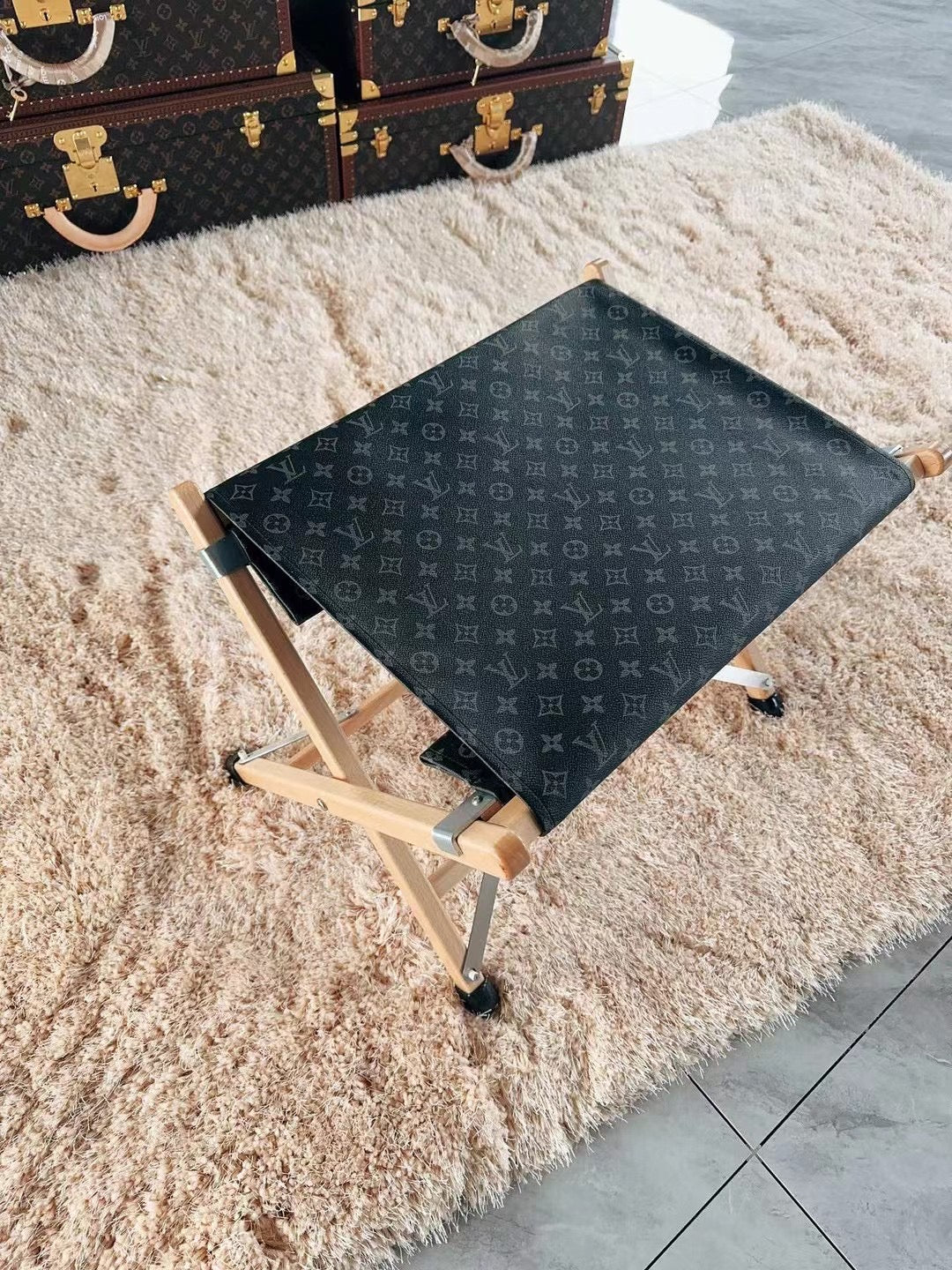 CUSTOM LV FOLDING STOOL