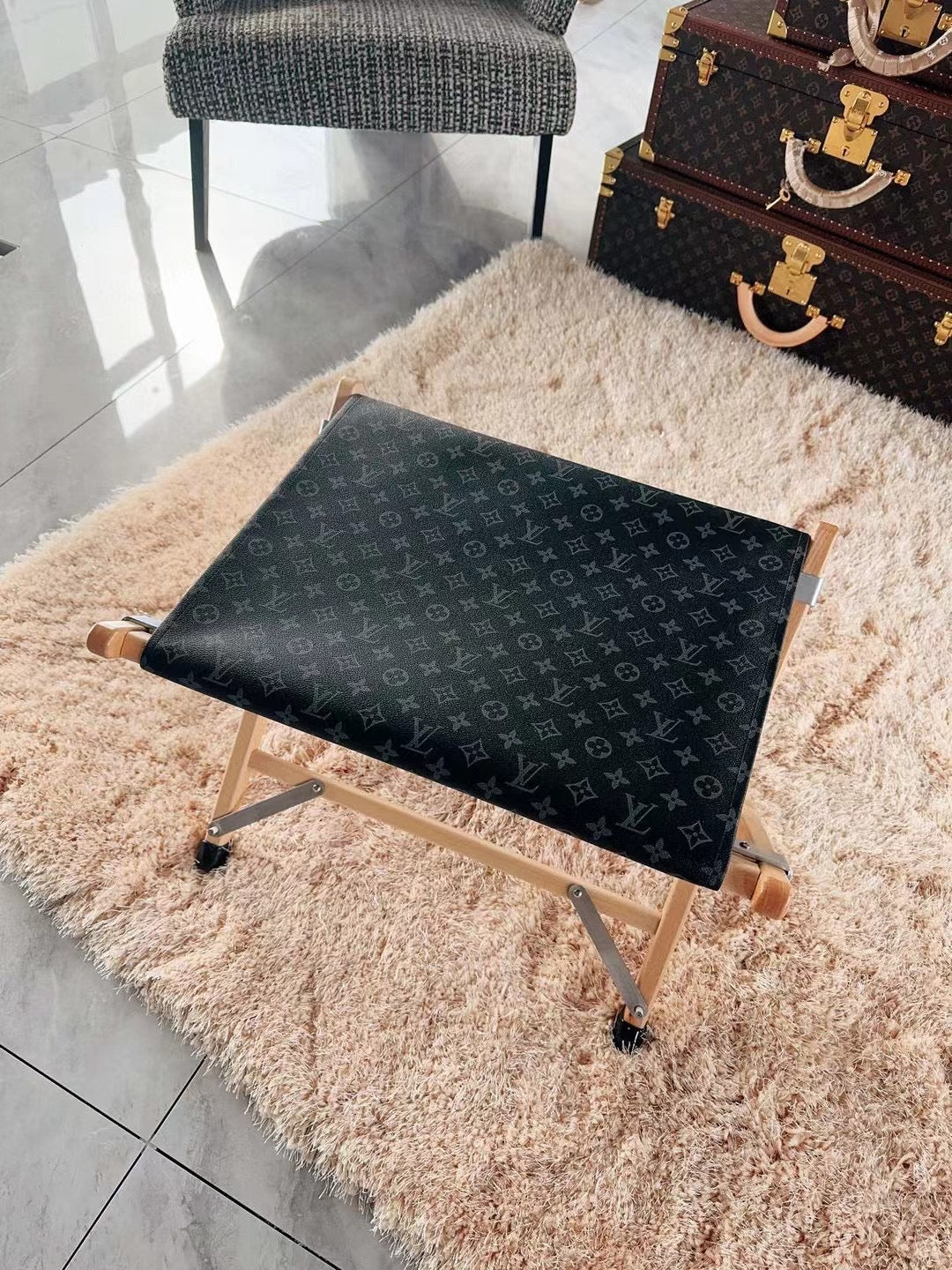 CUSTOM LV FOLDING STOOL