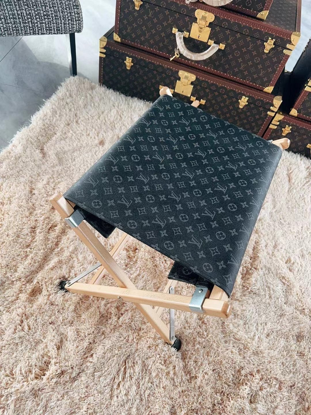 CUSTOM LV FOLDING STOOL