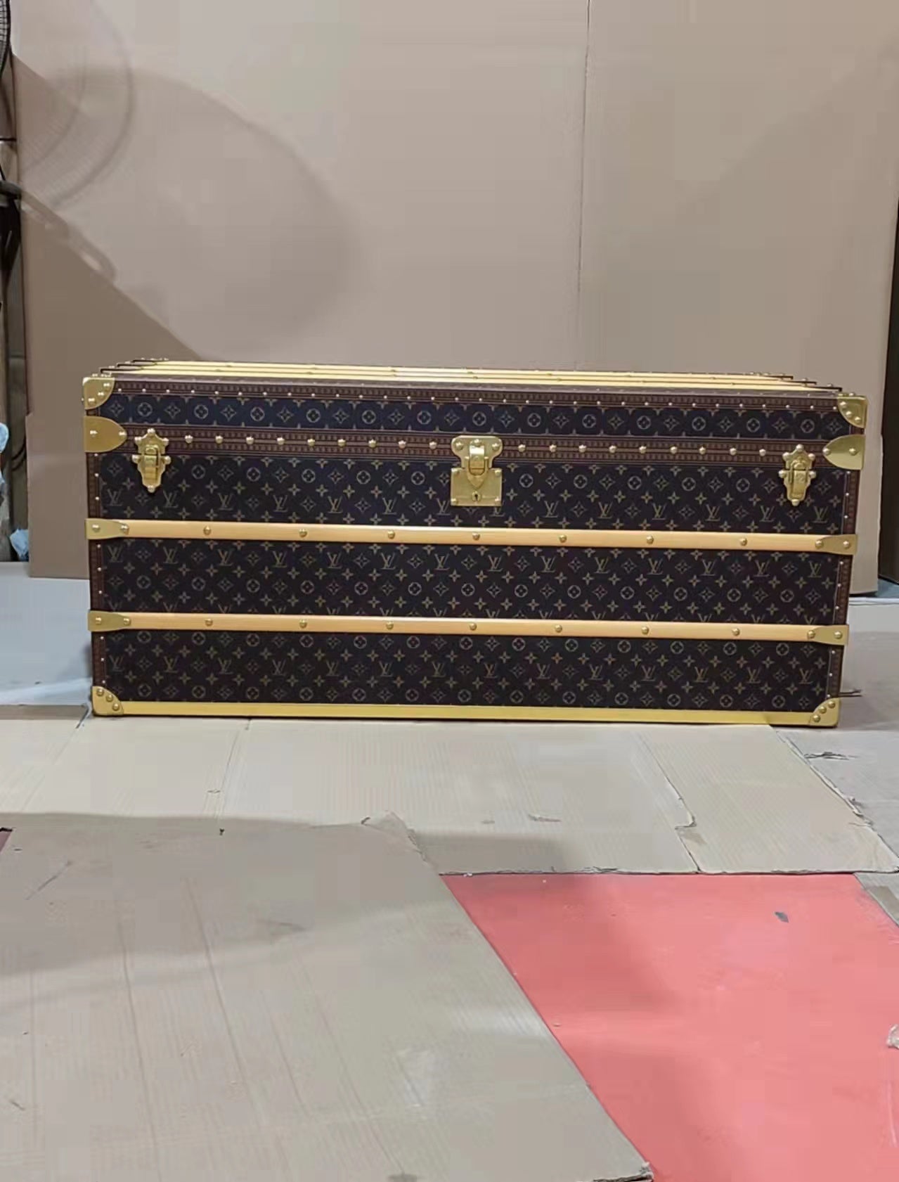 CUSTOM LV BROWN TRUNK