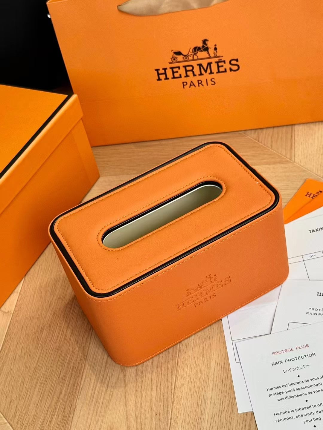 CUSTOM HERMES TISSUE BOX COVER