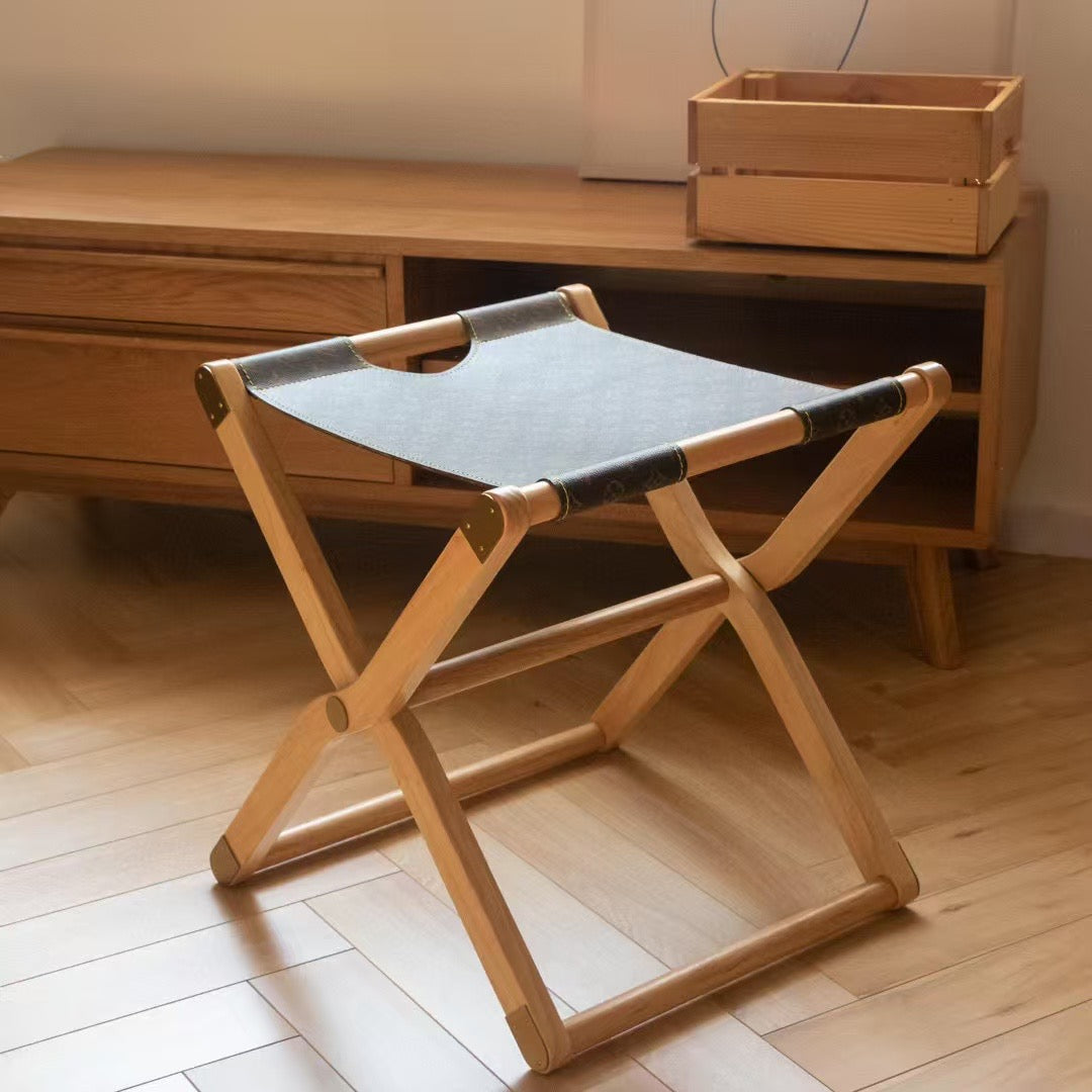 CUSTOM LV LEATHER PIPPA STOOL