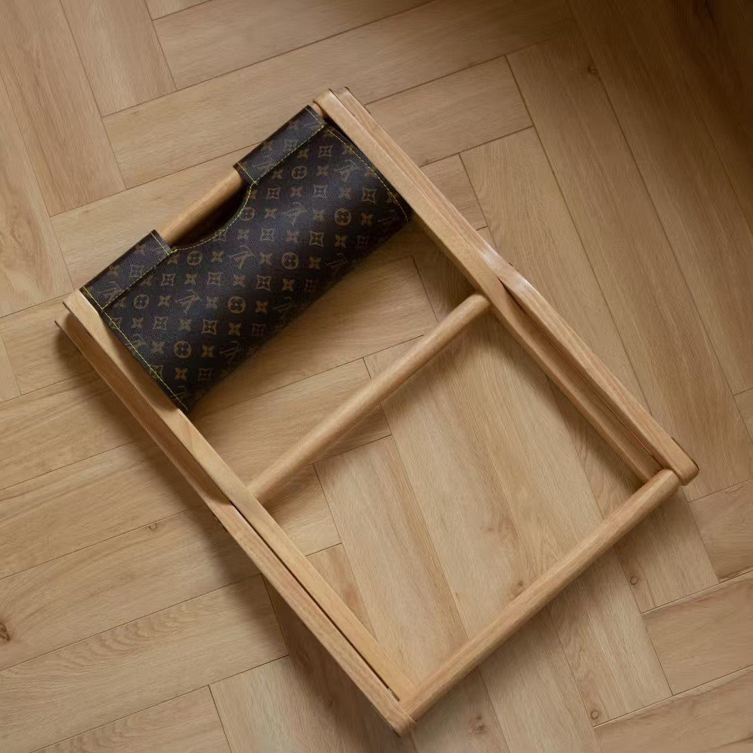 CUSTOM LV LEATHER PIPPA STOOL