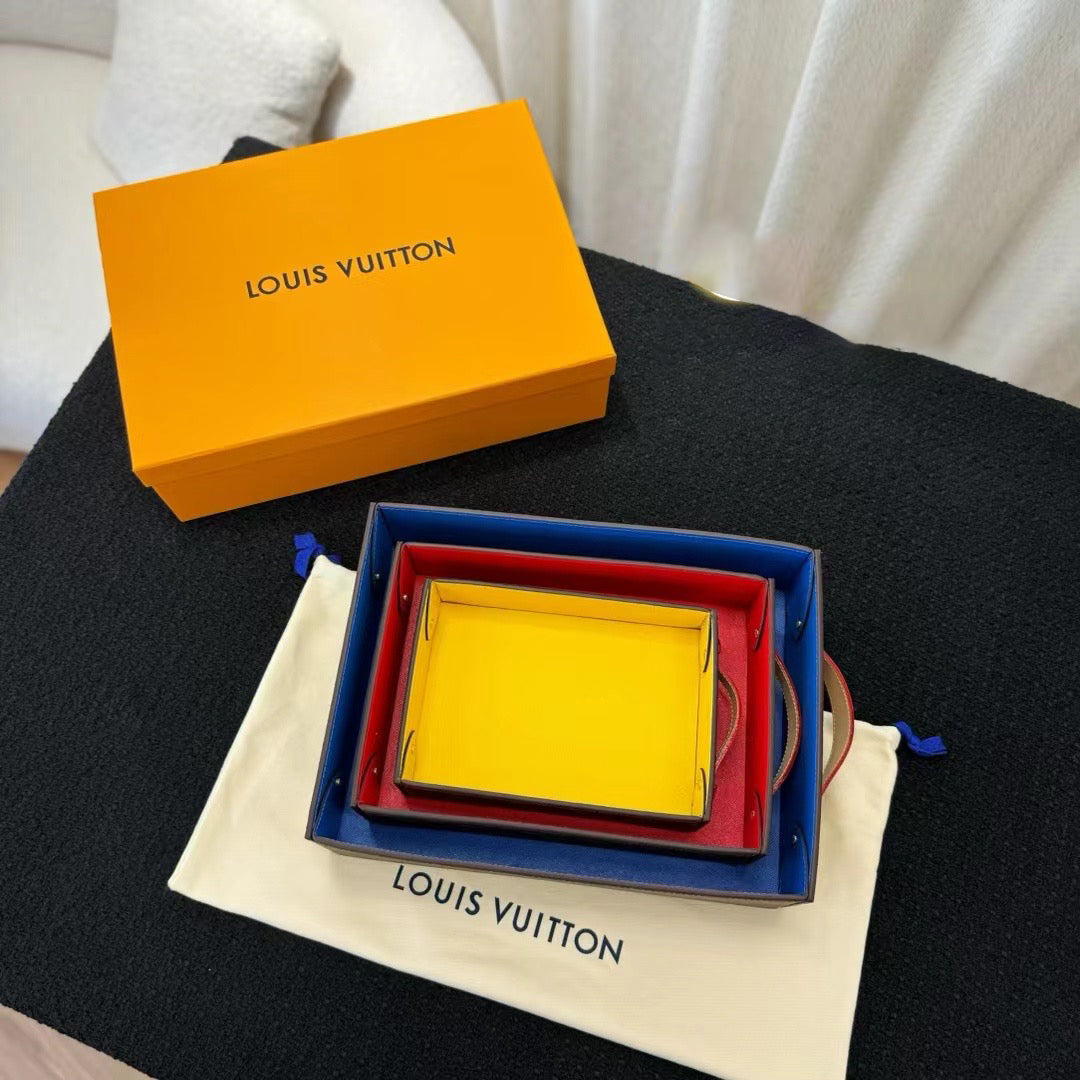 CUSTOM LV DESK TRAY WITH HANDLE