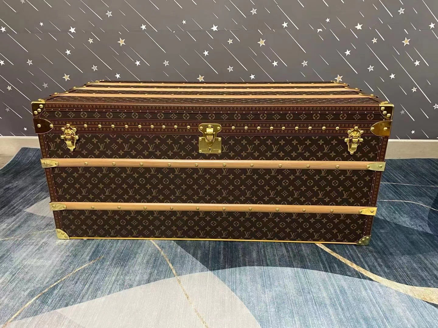 CUSTOM LV BROWN TRUNK
