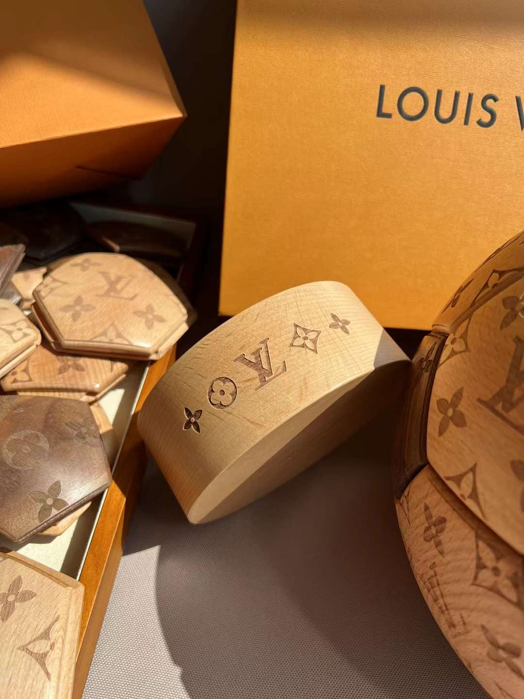 CUSTOM LV SOCCER BALL DISPLAY