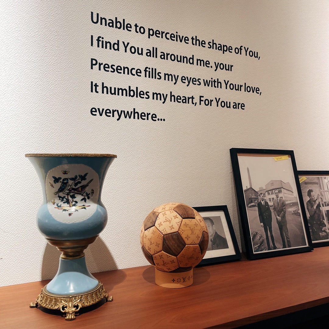 CUSTOM LV SOCCER BALL DISPLAY