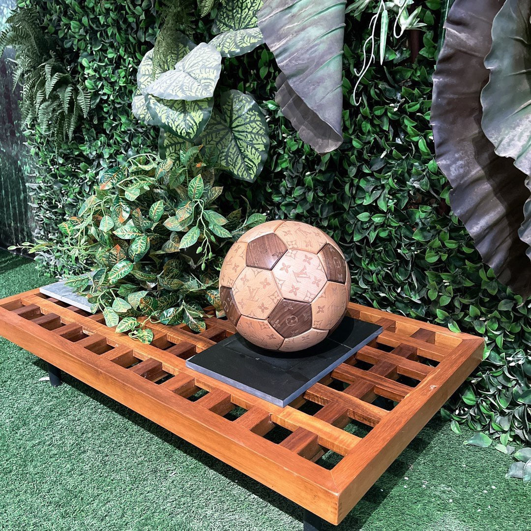 CUSTOM LV SOCCER BALL DISPLAY