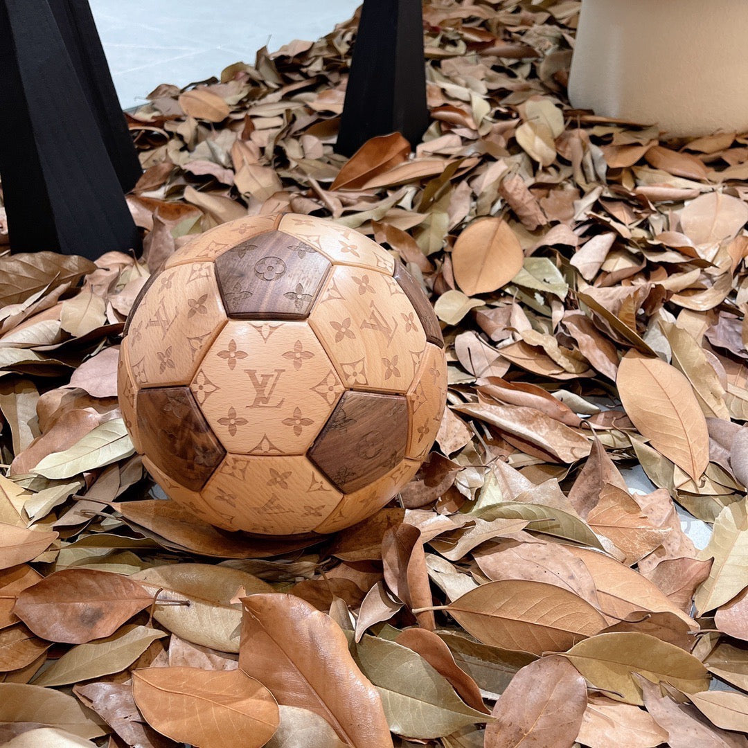 CUSTOM LV SOCCER BALL DISPLAY