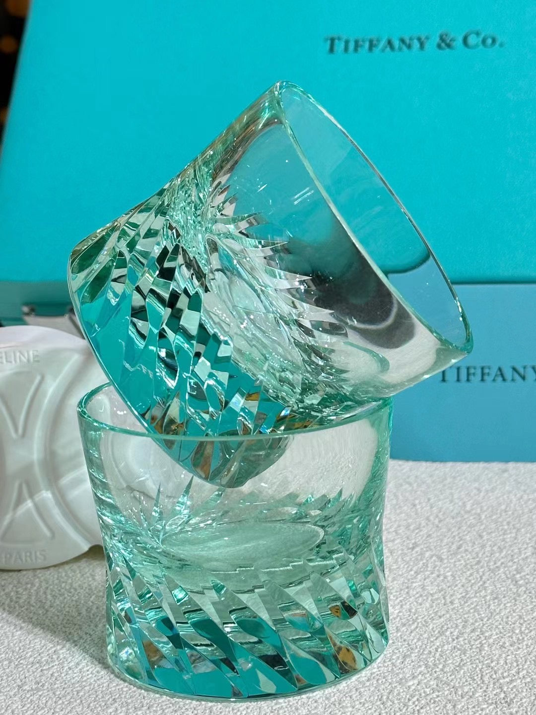 TIFFANY CUP GLASSWARE SET