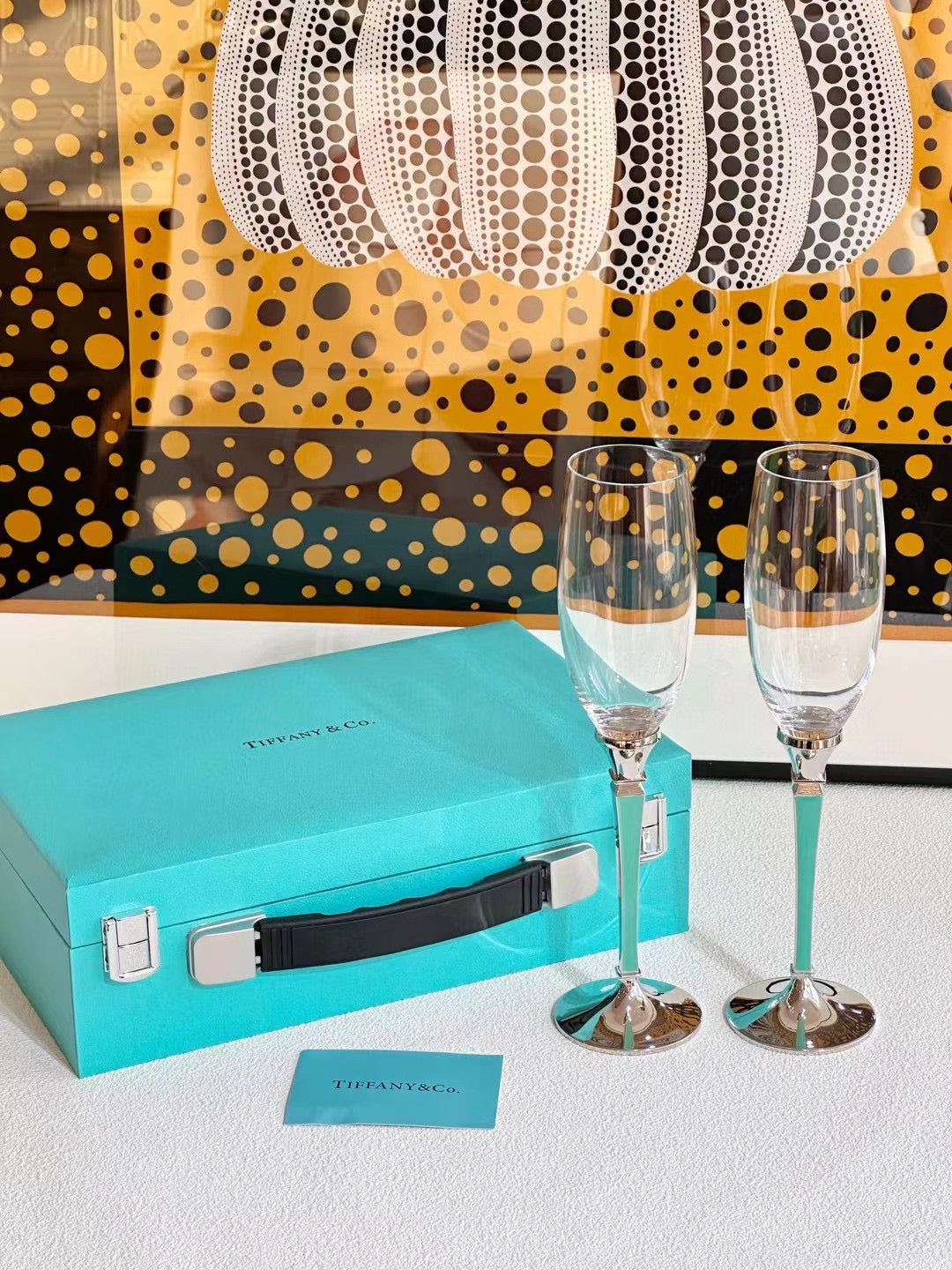 TIFFANY CHAMPAGNE GLASSWARE SET