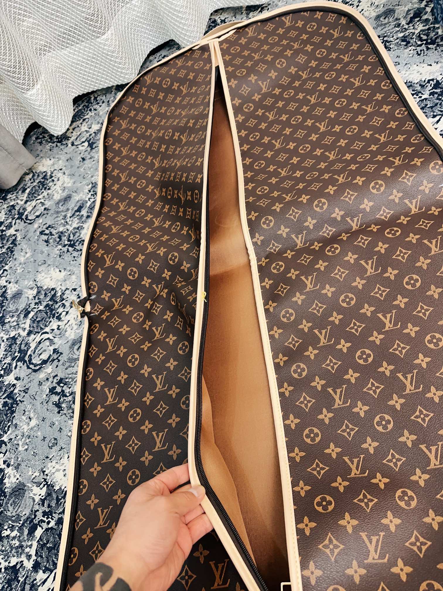 CUSTOM LV GARMENT BAG